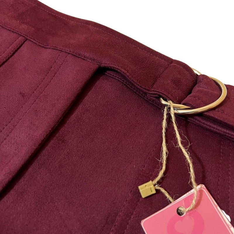 Falda Suede Elegante A La Rodilla - AIDEE GIAN