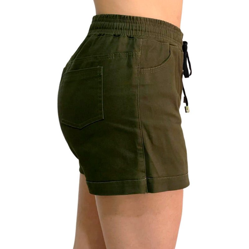 Short Falda Dama Gabardina Skinny Cintura Ajustable - AIDEE GIAN