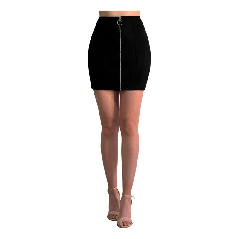 Falda Casual Ajustada Cierre Metálico - AIDEE GIAN