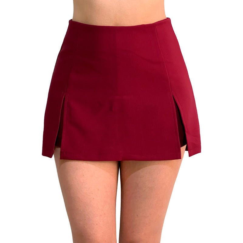 Short Falda Mujer Abertura Doble Delantera - AIDEE GIAN