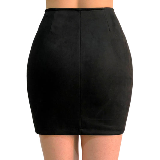 Falda Casual Ajustada Cierre Metálico