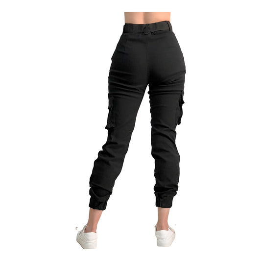 Jogger Cargo Mujer Cinturón Incluido Stretch