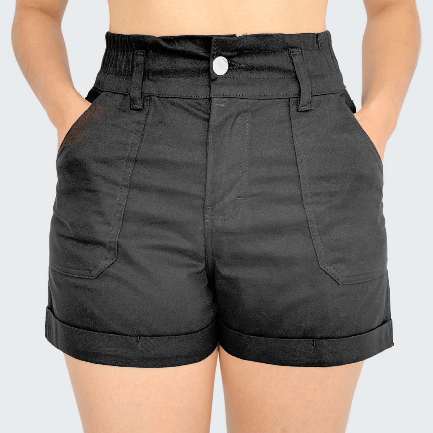 Short Casual Mujer Juvenil Gabardina Cintura Con Elástico - AIDEE GIAN