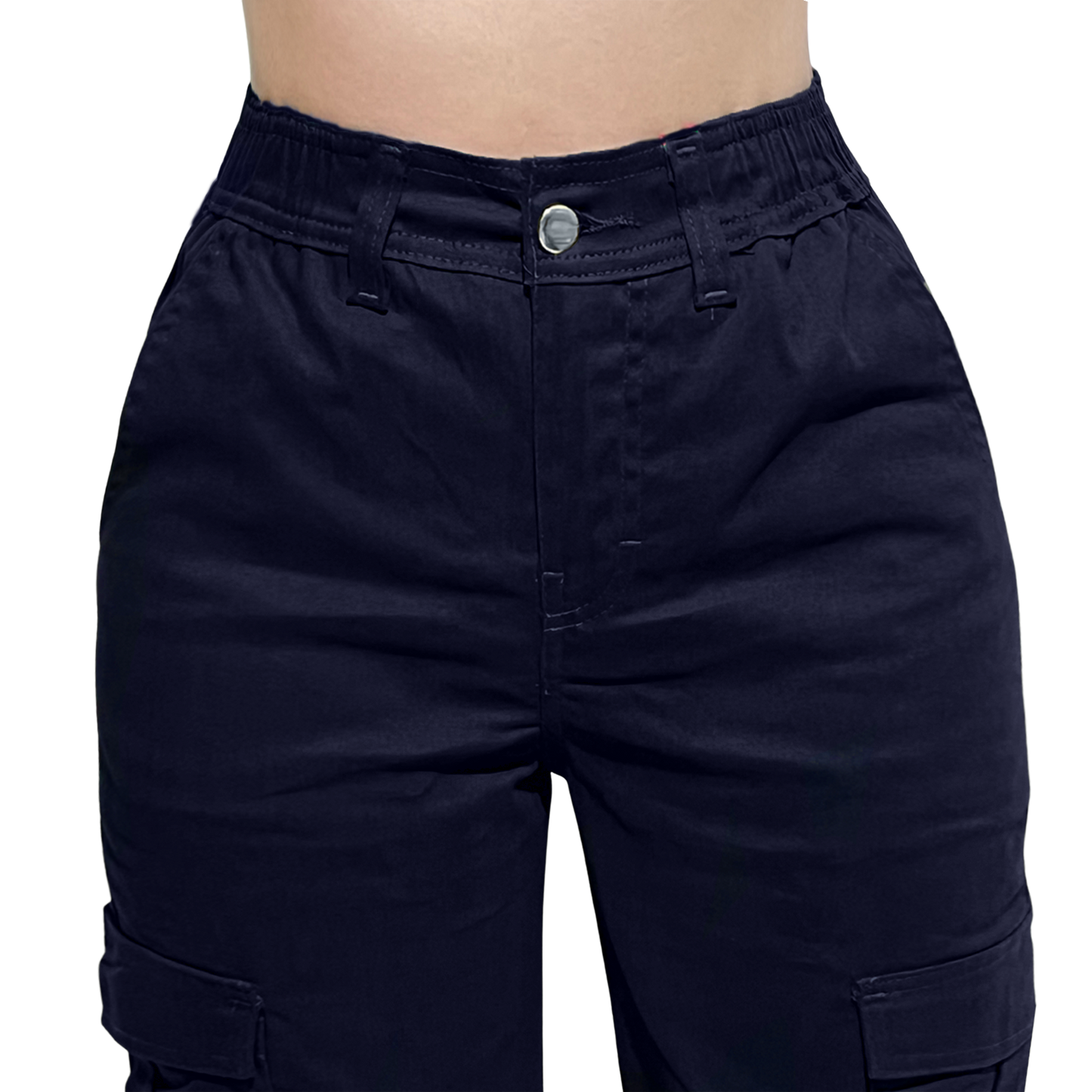 Jogger Cargo Mujer Wide Leg Gabardina Holgado