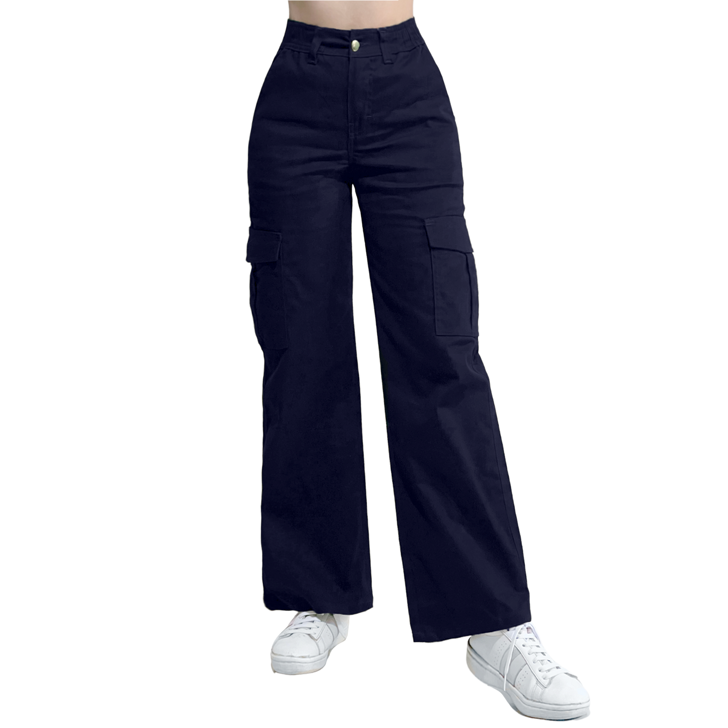 Jogger Cargo Mujer Wide Leg Gabardina Holgado