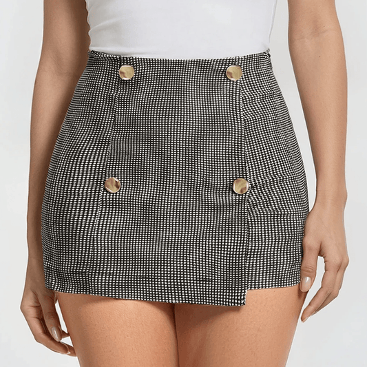 Short Falda 4 Botones Decorativos Stretch - AIDEE GIAN