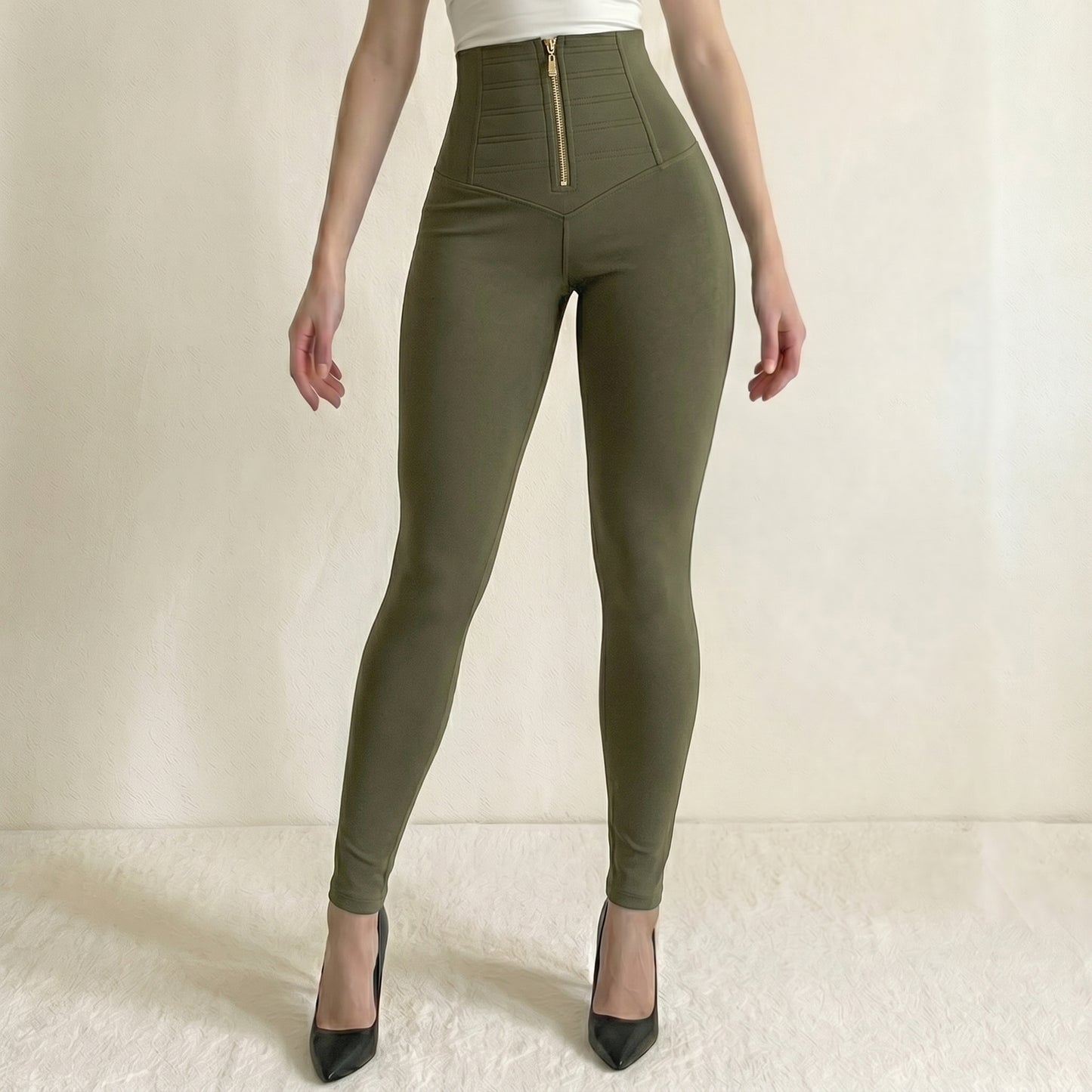 Pantalon Mujer Push Up Efecto Control Abdomen Costillero