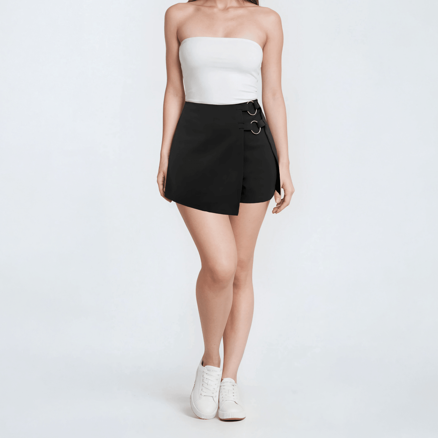 Short Falda Mujer Doble Aro Metálico - AIDEE GIAN