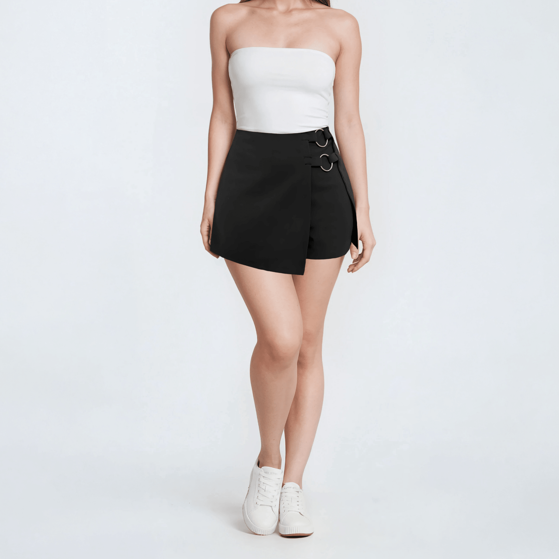 Short Falda Mujer Doble Aro Metálico - AIDEE GIAN