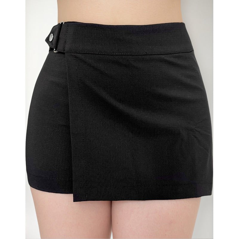 Falda Short Mujer Stretch Broche Lateral Y Cierre Metálico - AIDEE GIAN