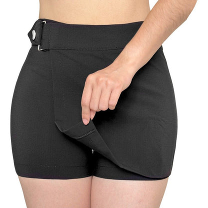 Falda Short Mujer Stretch Broche Lateral Y Cierre Metálico - AIDEE GIAN