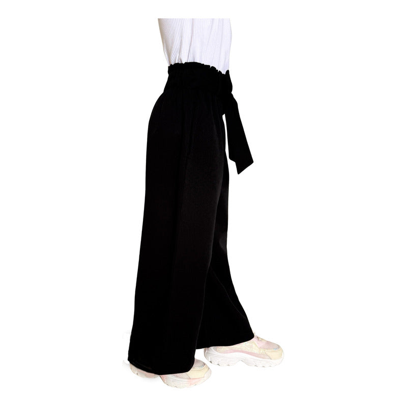 Pantalón Niña Pierna Ancha Cintura Elastica