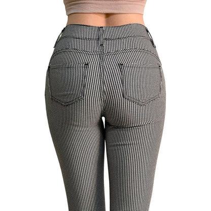 Pantalón Dama Cuadrado Corte Vaquero Tiro Alto