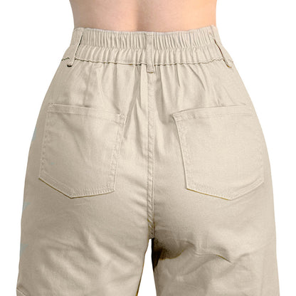 Jogger Cargo Mujer Wide Leg Gabardina Holgado