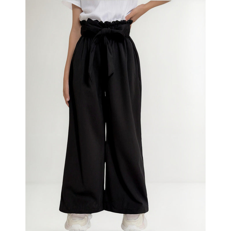 Pantalón Niña Pierna Ancha Cintura Elastica