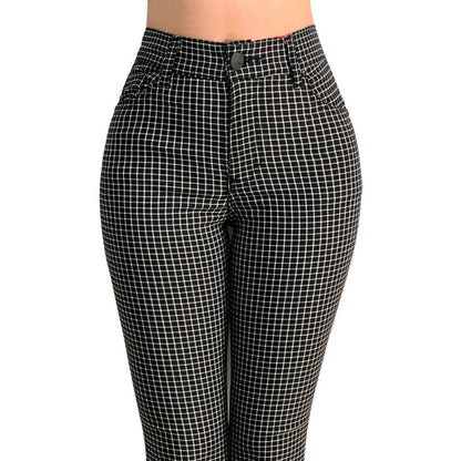 Pantalón Dama Cuadrado Corte Vaquero Tiro Alto