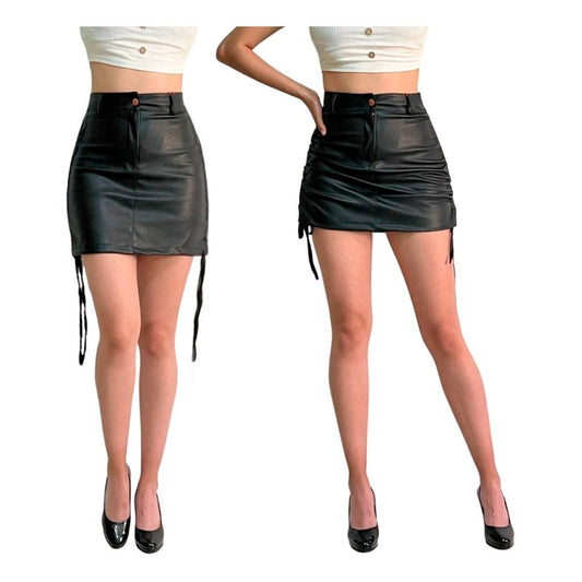 Falda Vinipiel Doble Cordón Lateral Ajustable