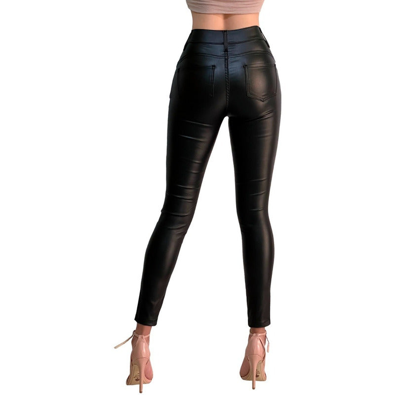 Pantalón Dama Cuadrado Corte Vaquero Tiro Alto