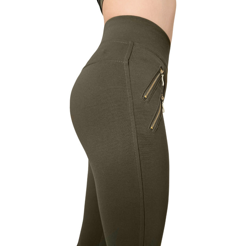 Pantalón Legging Cuatro Cierres Decorativos Skinny