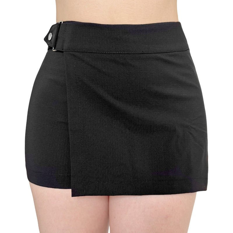 Falda Short Mujer Stretch Broche Lateral Y Cierre Metálico - AIDEE GIAN