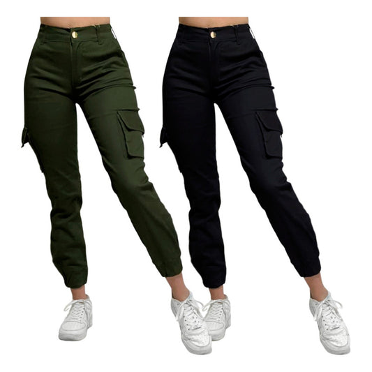 Jogger Cargo Mujer 2 Piezas Gabardina