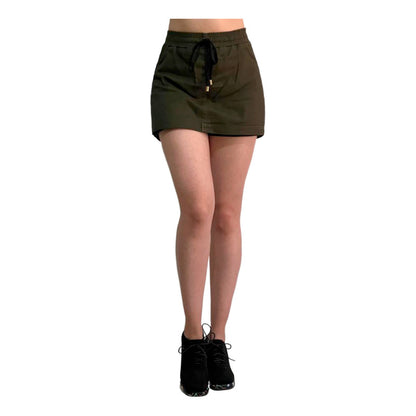 Short Falda 2 Piezas Mujer Gabardina Skinny