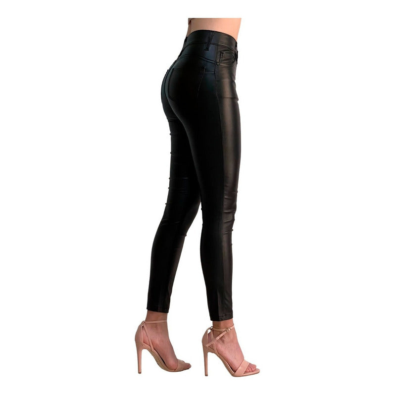 Pantalón Dama Cuadrado Corte Vaquero Tiro Alto