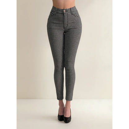 Pantalón Dama Cuadrado Corte Vaquero Tiro Alto