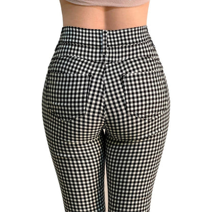 Pantalón Dama Cuadrado Corte Vaquero Tiro Alto