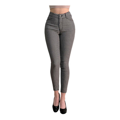 Pantalón Dama Cuadrado Corte Vaquero Tiro Alto
