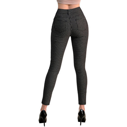Pantalón Dama Cuadrado Corte Vaquero Tiro Alto