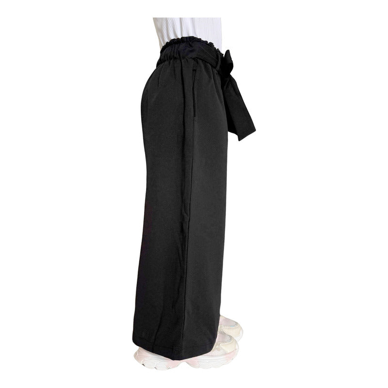 Pantalón Niña Pierna Ancha Cintura Elastica