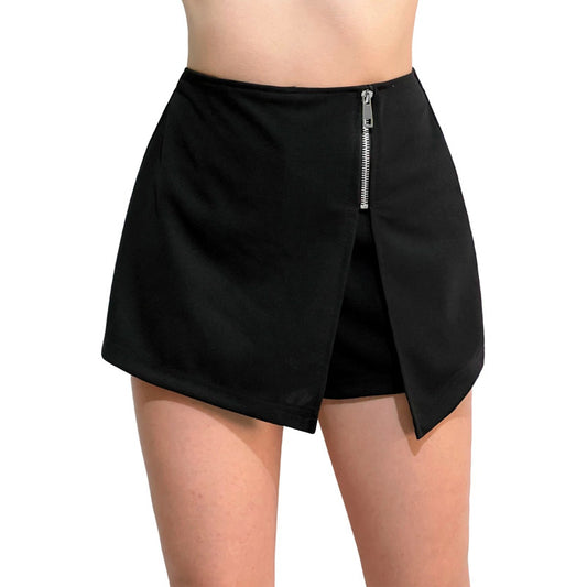 Short Falda Skort Mujer Abertura Y Cierre