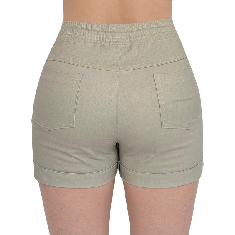 Short Falda 2 Piezas Mujer Gabardina Skinny