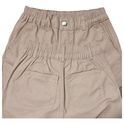 Jogger Cargo Mujer Wide Leg Gabardina Holgado