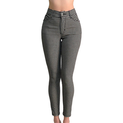 Pantalón Dama Cuadrado Corte Vaquero Tiro Alto