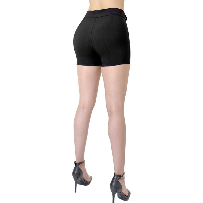 Falda Short Mujer Stretch Broche Lateral Y Cierre Metálico - AIDEE GIAN