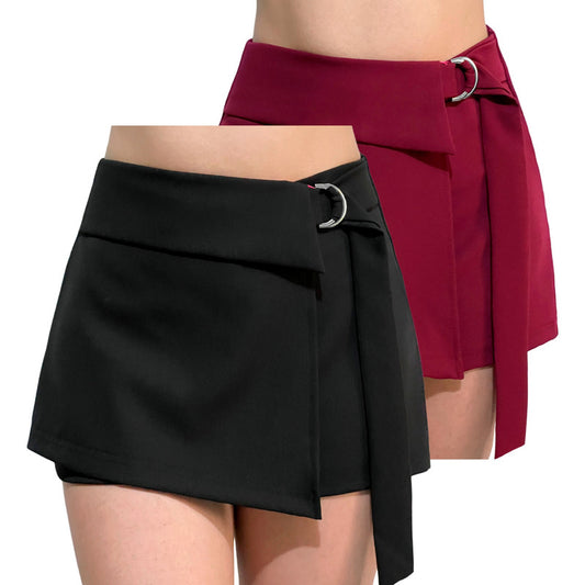 Short Falda 2 Piezas Mini Hebilla Doble D