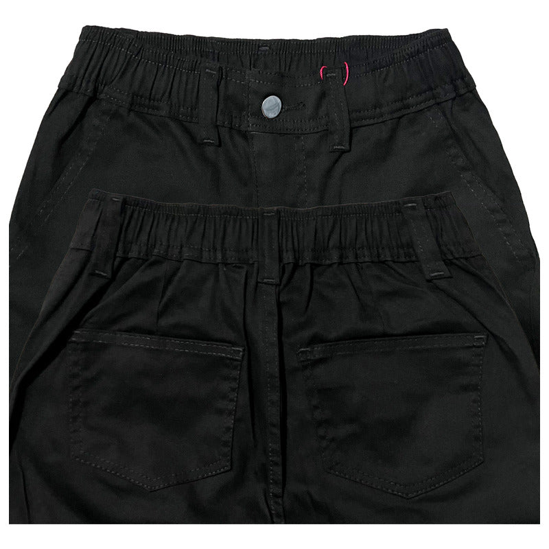 Jogger Cargo Mujer Wide Leg Gabardina Holgado