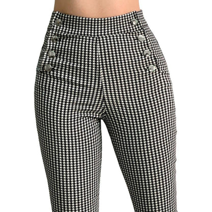 Pantalón Mujer Cuadrado Multi Botón Stretch