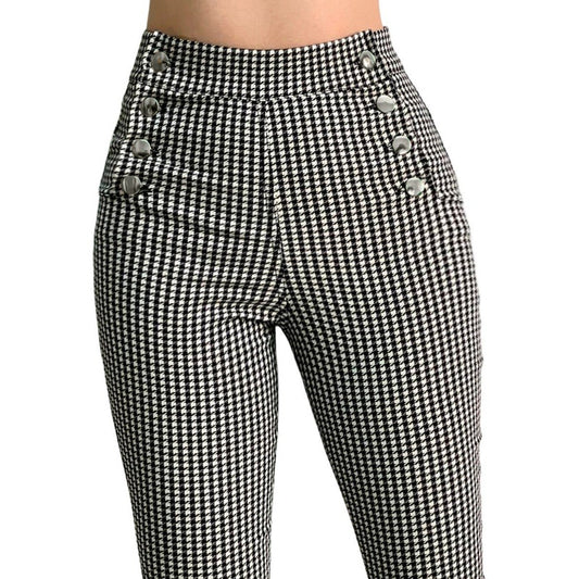 Pantalón Mujer Cuadrado Multi Botón Stretch
