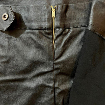 Short Falda 2 Piezas Con Broche Vinipiel + Negro Relieve