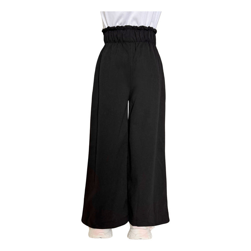 Pantalón Niña Pierna Ancha Cintura Elastica
