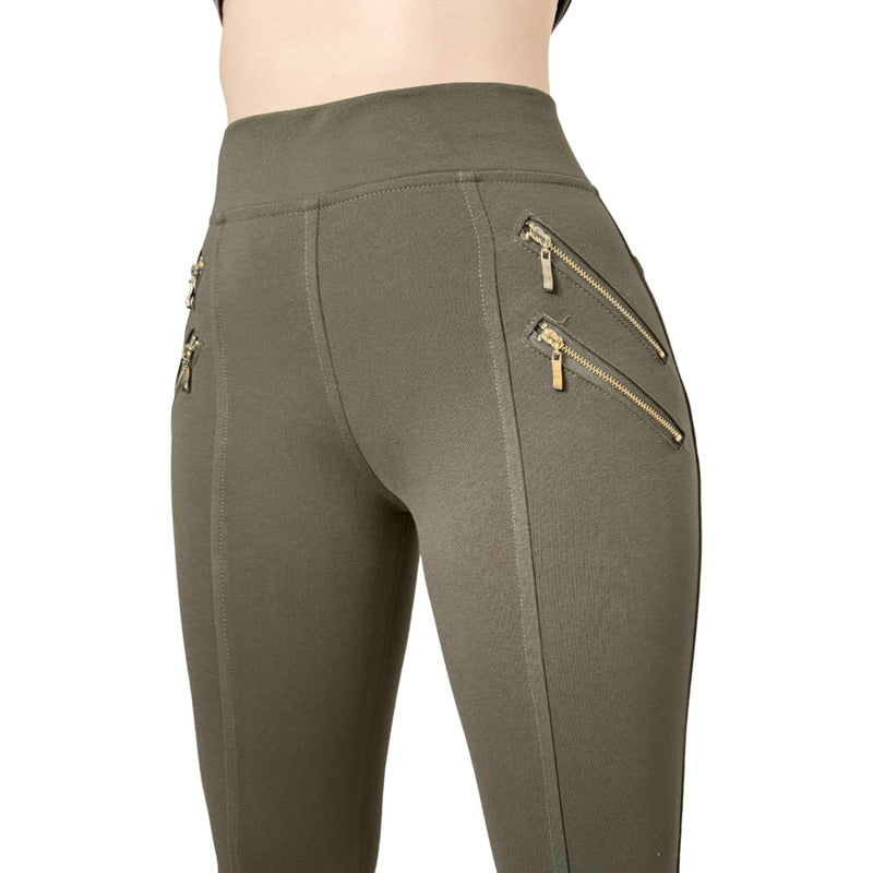 Pantalón Legging Cuatro Cierres Decorativos Skinny