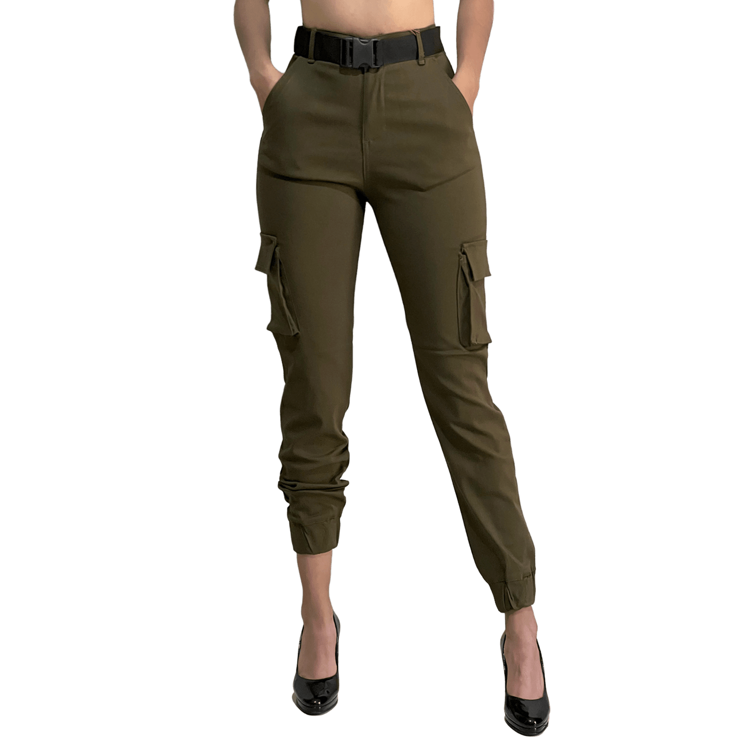 Jogger Cargo Mujer Cinturón Incluido Stretch - AIDEE GIAN