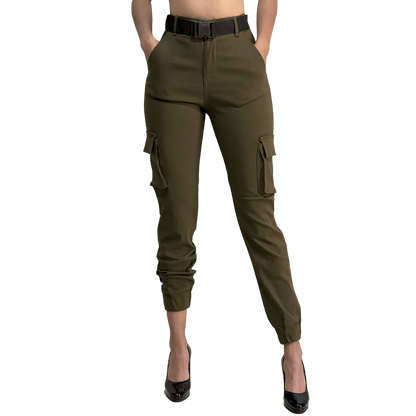 Jogger Cargo Mujer Cinturón Incluido Stretch - AIDEE GIAN