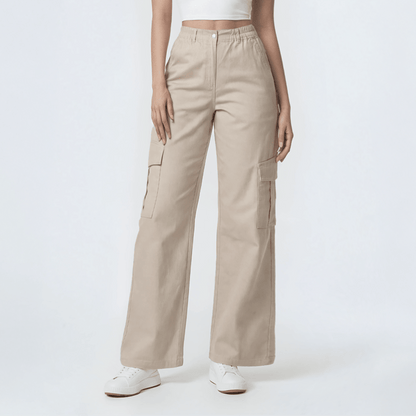 Jogger Cargo Mujer Wide Leg Gabardina Holgado - AIDEE GIAN