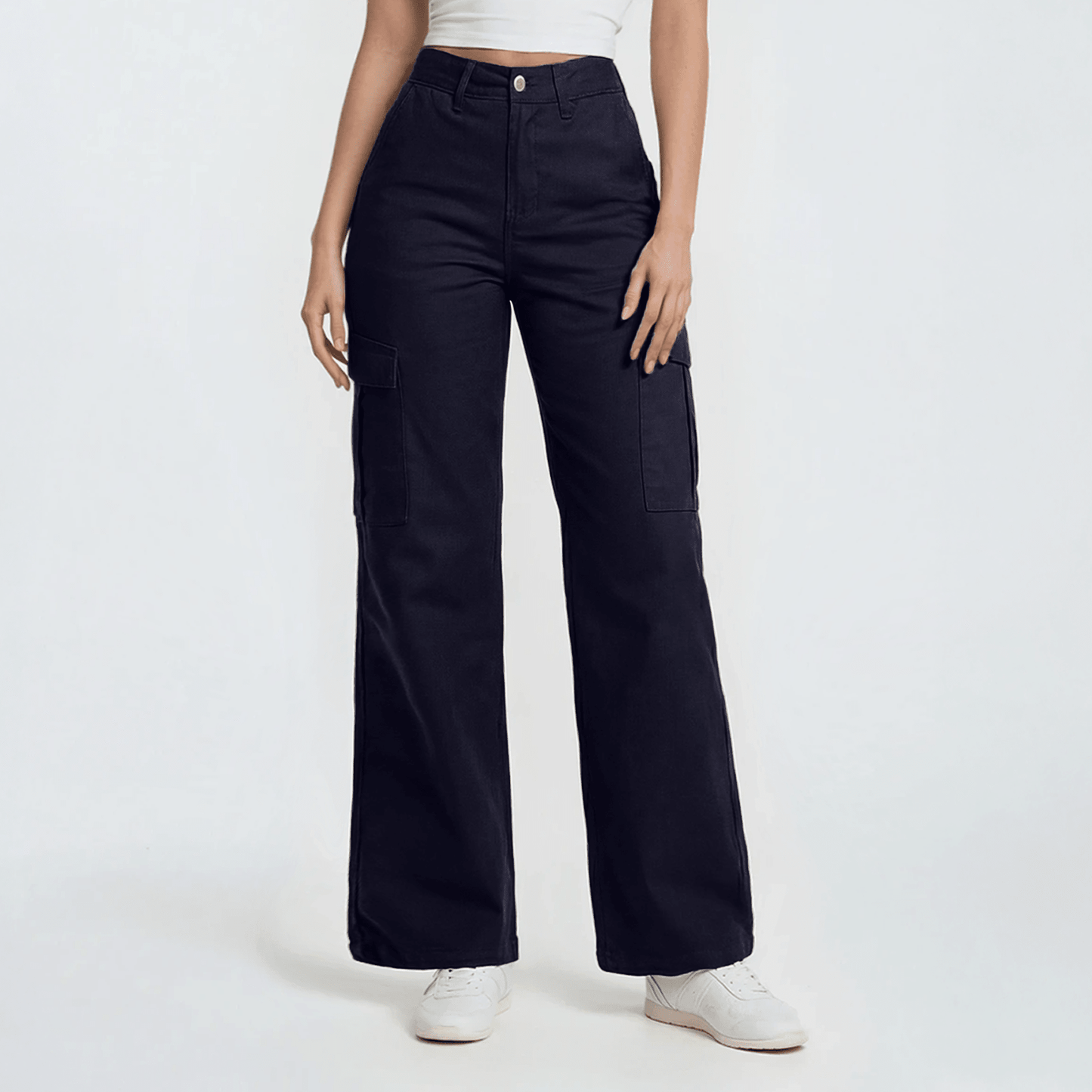 Jogger Cargo Mujer Wide Leg Gabardina Holgado - AIDEE GIAN