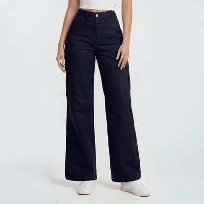 Jogger Cargo Mujer Wide Leg Gabardina Holgado - AIDEE GIAN