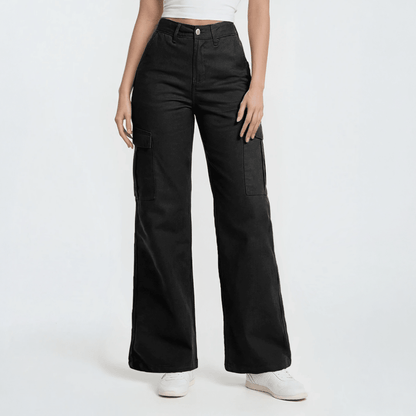 Jogger Cargo Mujer Wide Leg Gabardina Holgado - AIDEE GIAN